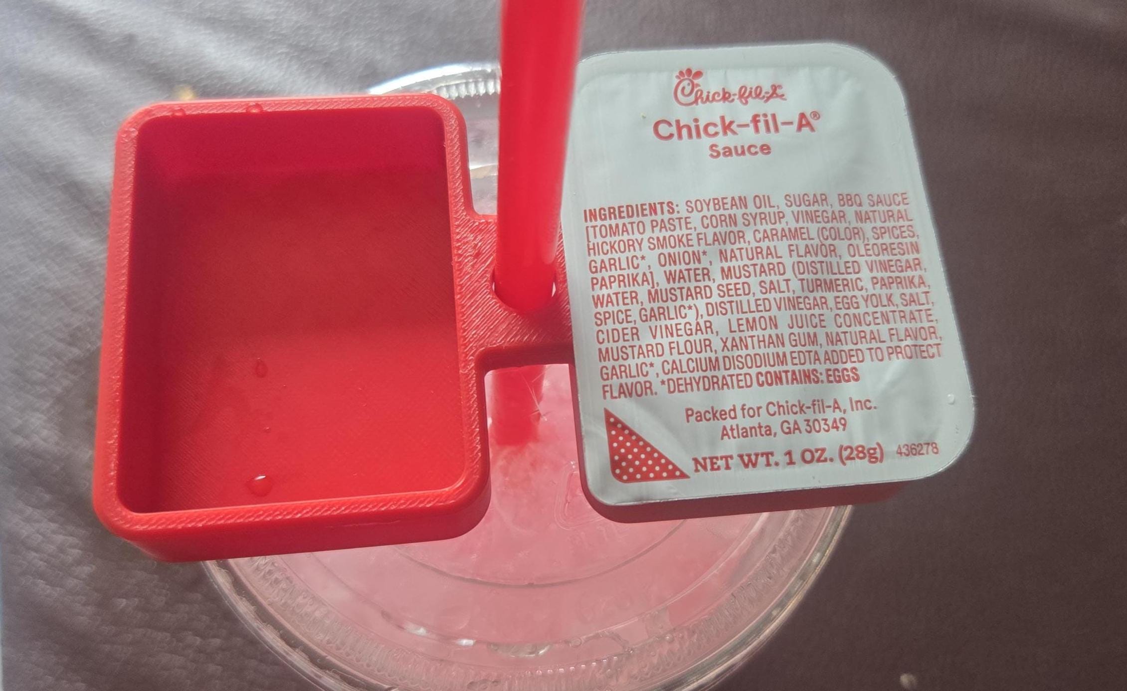 3D Printed Fast Food Condiment Holder: Cup & Straw Attachment - Etsy