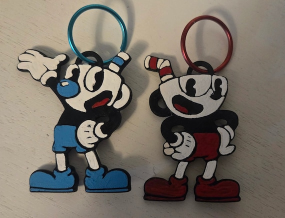 Cuphead Keychain: Hand-painted 3D Printed Gaming Accessory - Etsy