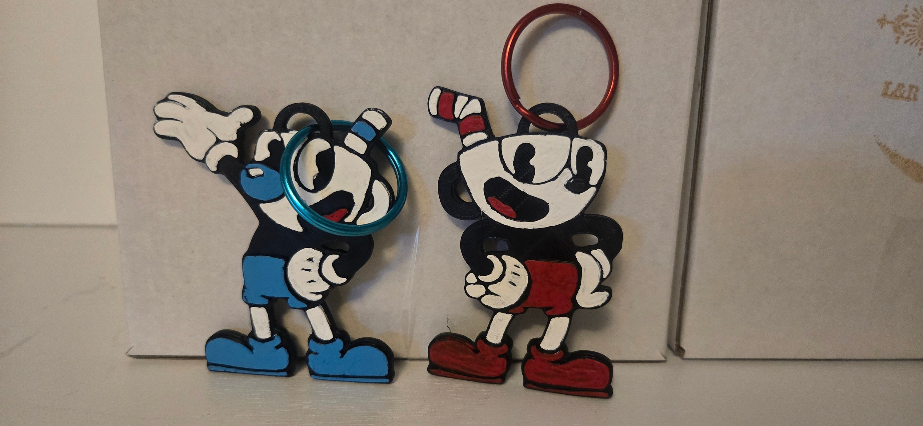 Cuphead Keychain: Hand-painted 3D Printed Gaming Accessory - Etsy