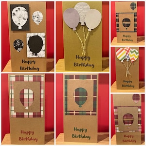 Carteira de dinheiro/carteira de vale-presente/tartan/balão/aniversário ou qualquer design de ocasião.
