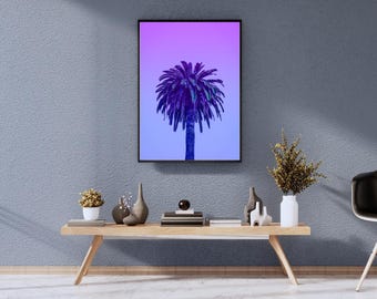 Miami Vice Palm Tree - Canvas Print
