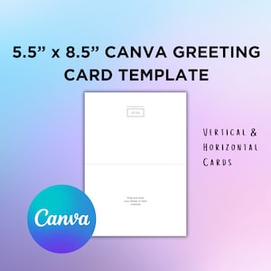 Biglietto d'auguri stampabile da 5,5 x 8,5 pollici Modello Canva Modello di biglietto modificabile con trascinamento della selezione Design di biglietto per uso commerciale Foto POD Carta Red River