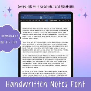 Neat Handwritten Font For Goodnotes Journal Cute Student Notes Font Simple Ipad Notability Font Realistic Handwriting Digital Note Taking