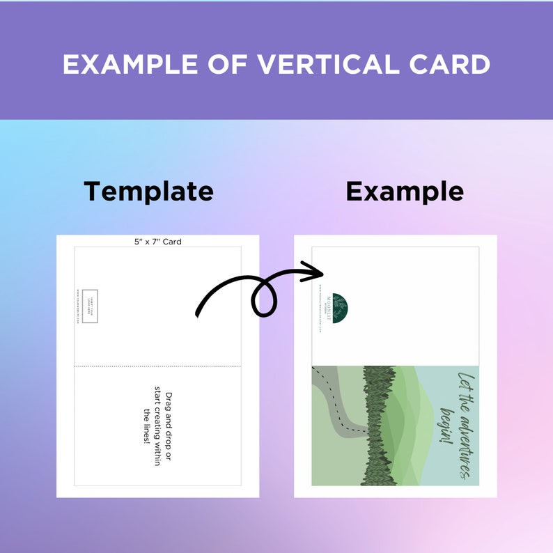 Printable Greeting Card Canva Template Bundle 5x7 4x6 Editable Drag and