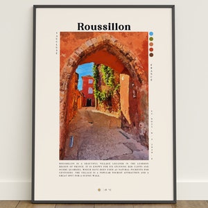 Roussillon Travel Art Prints, Palette Knife and Digital Oil Paintings, Wanderlust Home Decor, Roussillon Posters & Wall Art, France Gifts