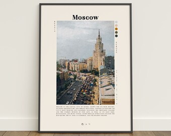 Moscow Travel Art Prints, Palette Knife and Digital Oil Paintings, Wanderlust Home Decor, Moscow Posters & Wall Art, Russia Gifts