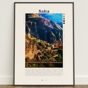 Salta Travel Art Prints, Palette Knife and Digital Oil Paintings, Wanderlust Home Decor, Argentina Posters & Wall Art, Argentina Gifts