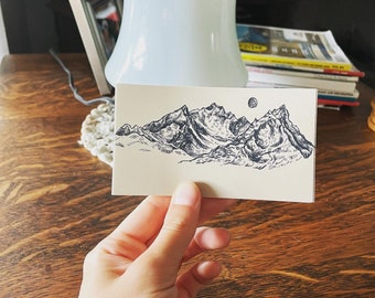 Whimsical mountain Vinyl Sticker