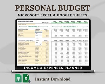 Budget Spreadsheet - Google Sheets or Excel Budget Template Spending Tracker, Money Planner, Monthly Budgeting, Paycheck Planning