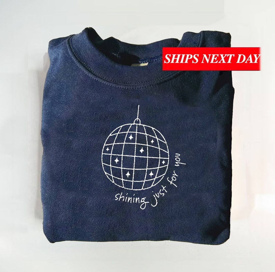 Mirrorball Sweatshirt, Embroidered Crewneck, Folklore Eras Sweater, Swiftie Gift, Shirt for Women