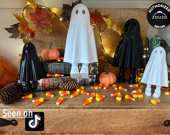 Cute Halloween Ghost With Feet 3D Printed Ghost Decoration as seen on Tiktok with retractable Feet / Halloween Ghost Decor