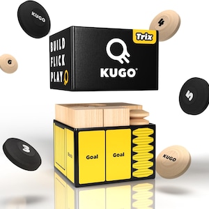 KUGO Trix – Portable Flick-Based Game Kit | Dexterity Tabletop Game | Family Fun On the Go