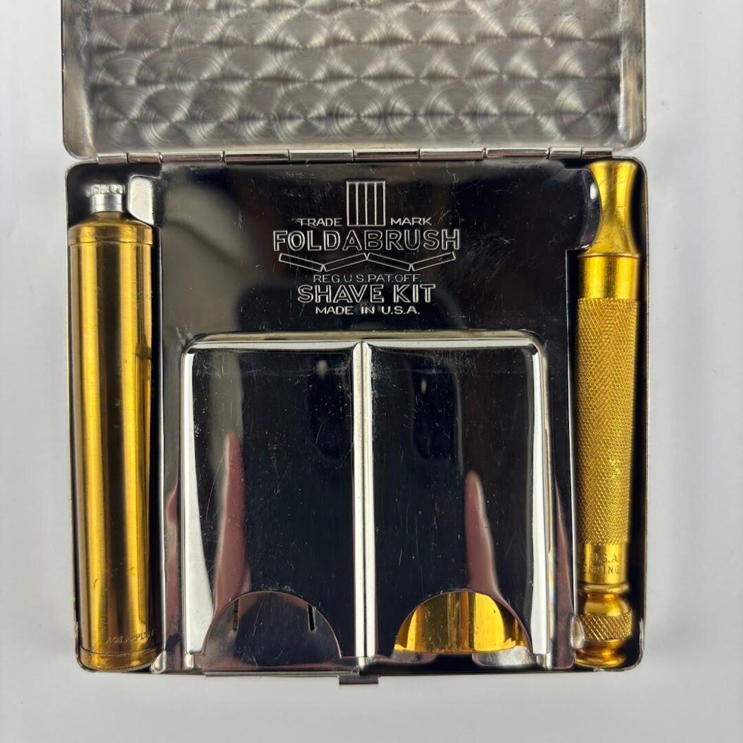 Foldabrush Shave Kit Vintage 1930s Gillette Razor Metal Case - Etsy