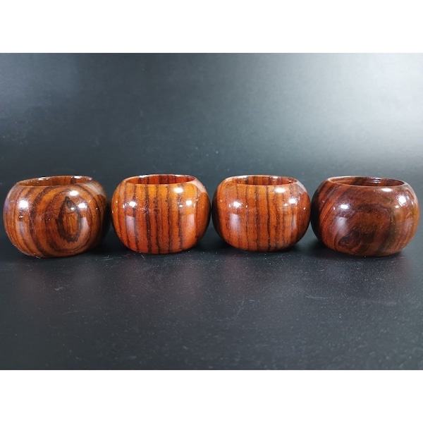Wooden Napkin Rings Set of 4 Made in India