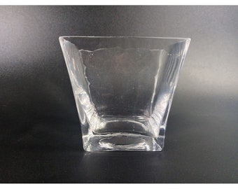 Clear Glass Mini Square Vase 4.25"x 4.25"