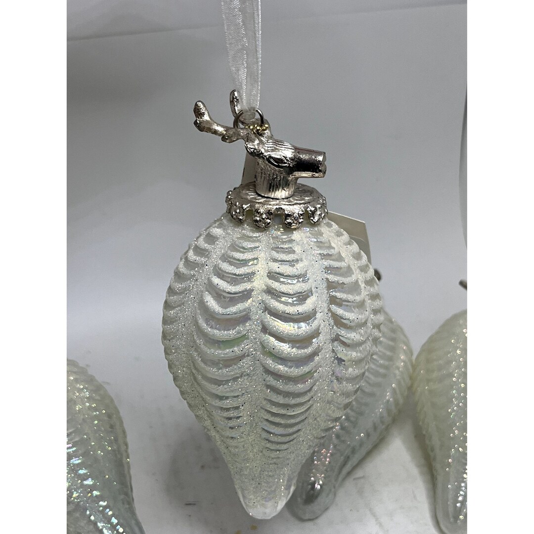 Max Studio Home Glass Christmas Ornaments Reindeer Cap 7 Etsy