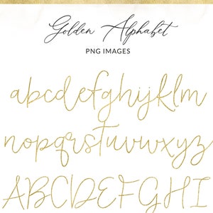 Goldene Buchstaben des Alphabets, Goldenes Glitzer-Alphabet PNG, Goldener Schriftzug PNG, Goldene Buchstaben, Skript, Gold-Scrapbooking-Buchstaben, Goldfolien-ABC