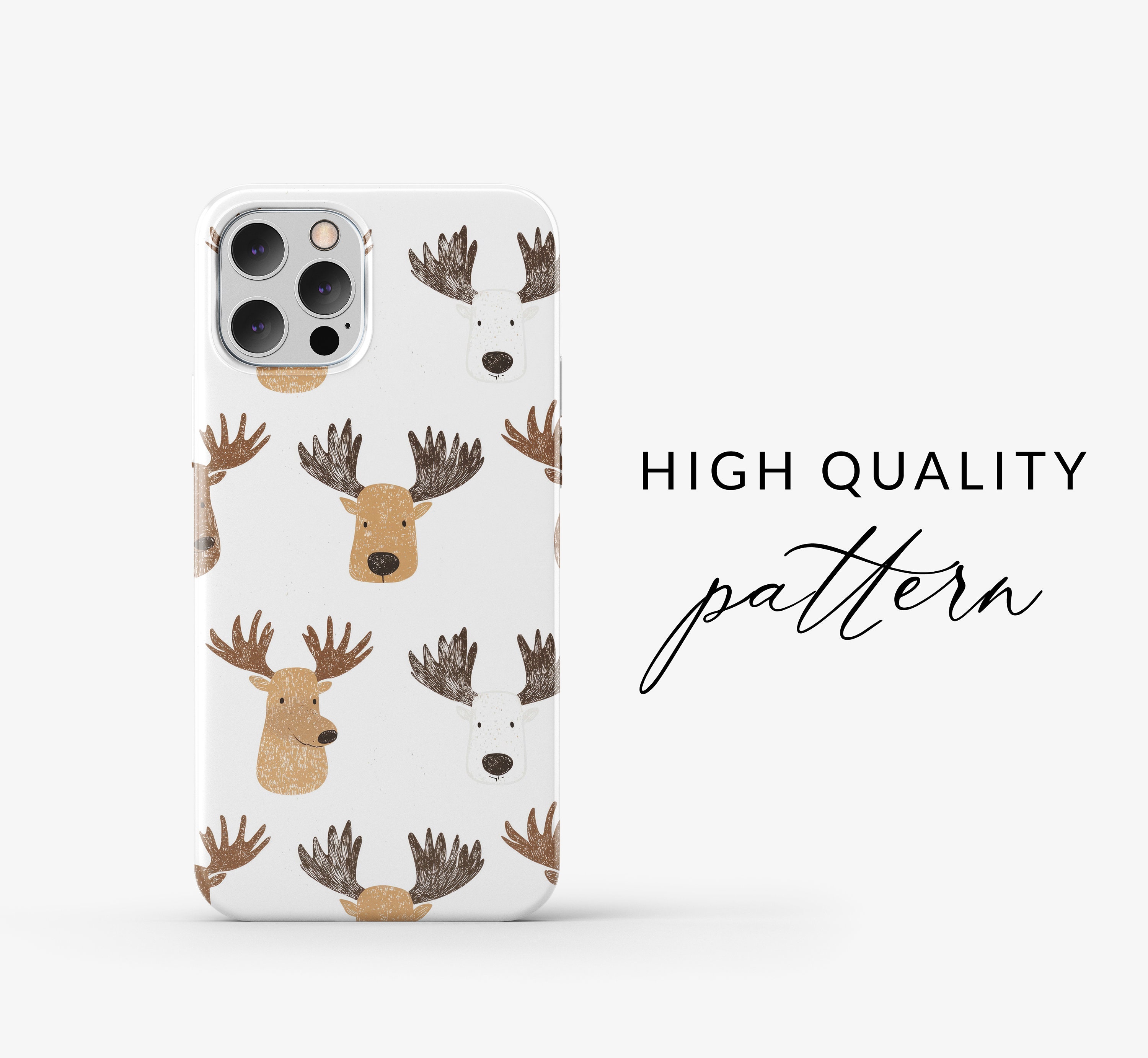 Moose Patterns Seamless Moose Background Pattern Cute Handdrawn Moose Pattern Digital ...