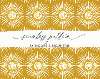 Boho Sonne Musterdesign, Boho Sommer Musterdesign, Sommer Sonne Hintergrund, niedlich Sonnenschein Hintergrund Digitale Papier Sonne