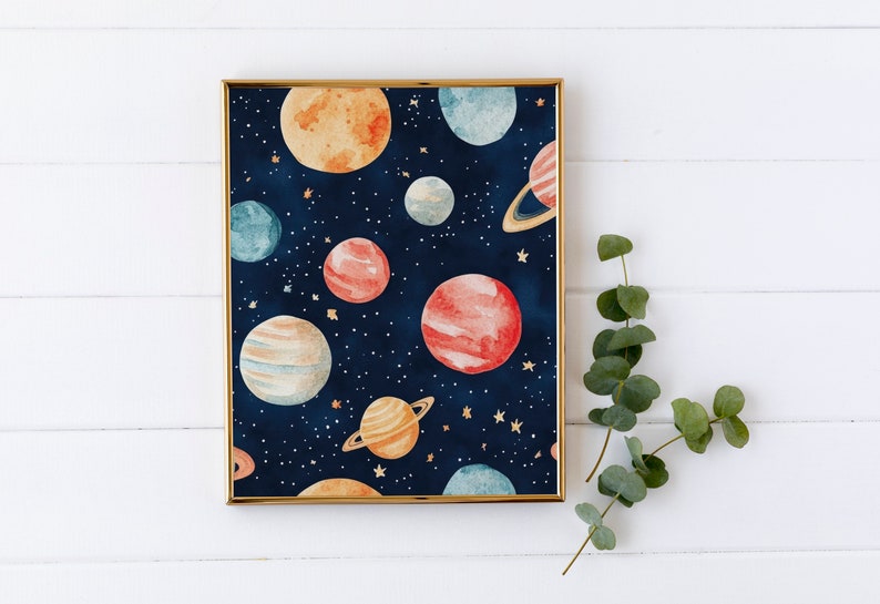 Outerspace Seamless Background Pattern PNG Solar System