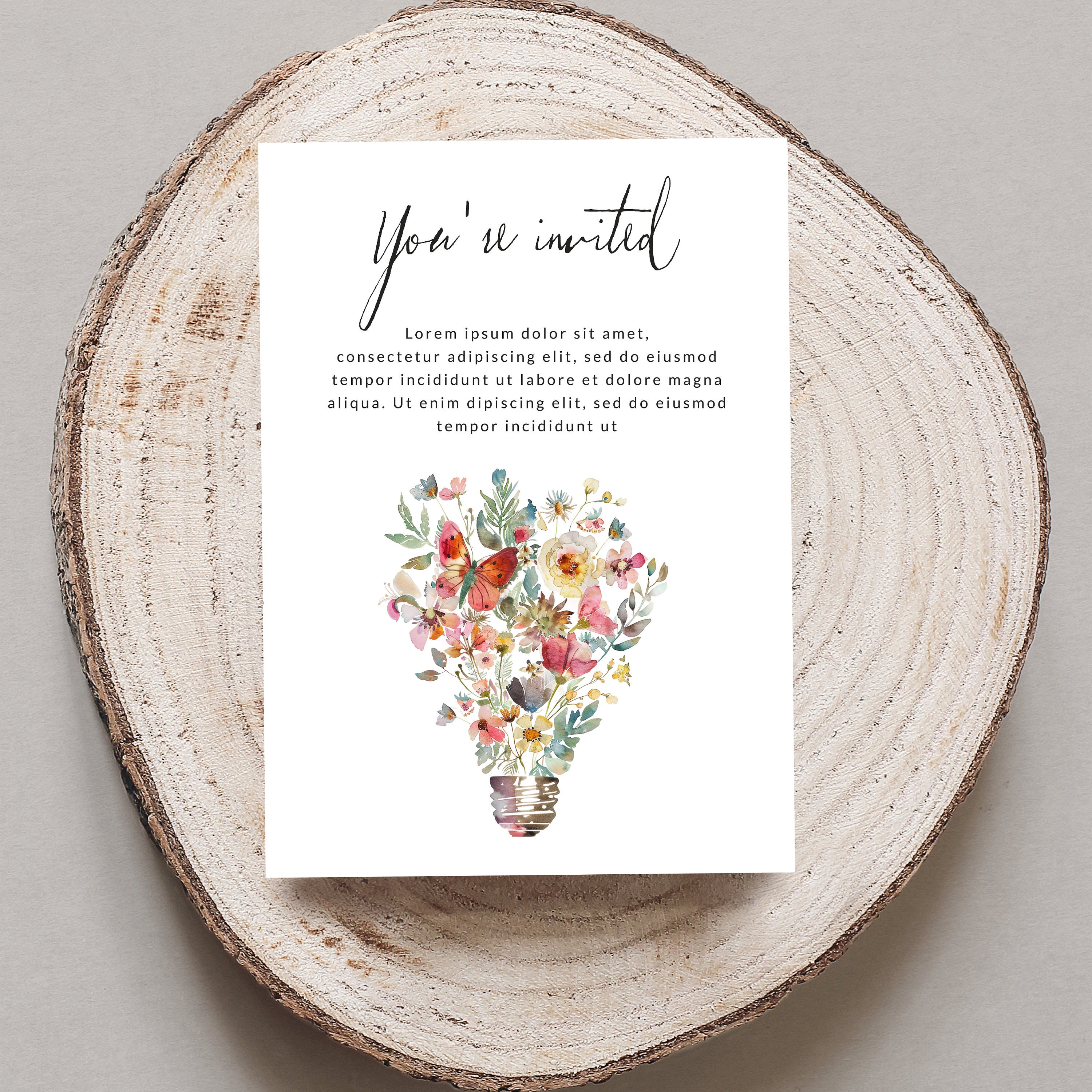 Floral Lightbulb PNG Images, Watercolor Lightbulb Clipart, Painted