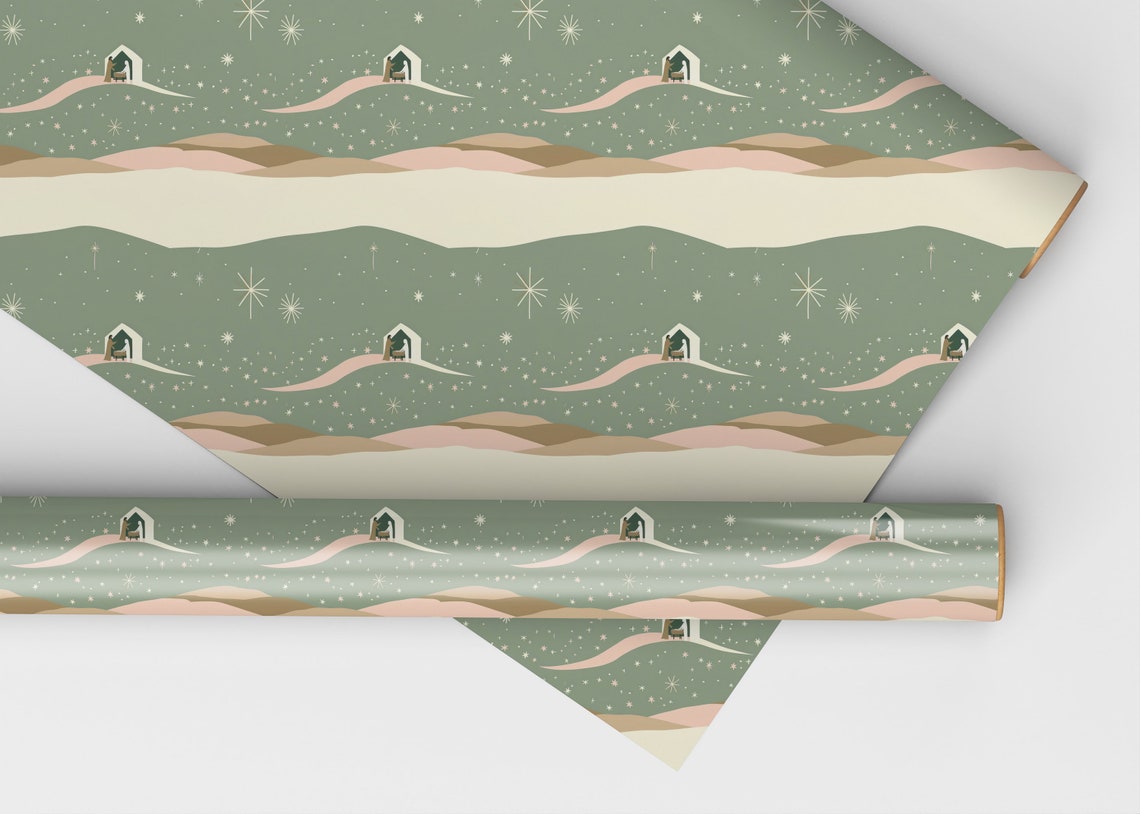 Nativity Scene Background Pattern Seamless Christian Christmas ...