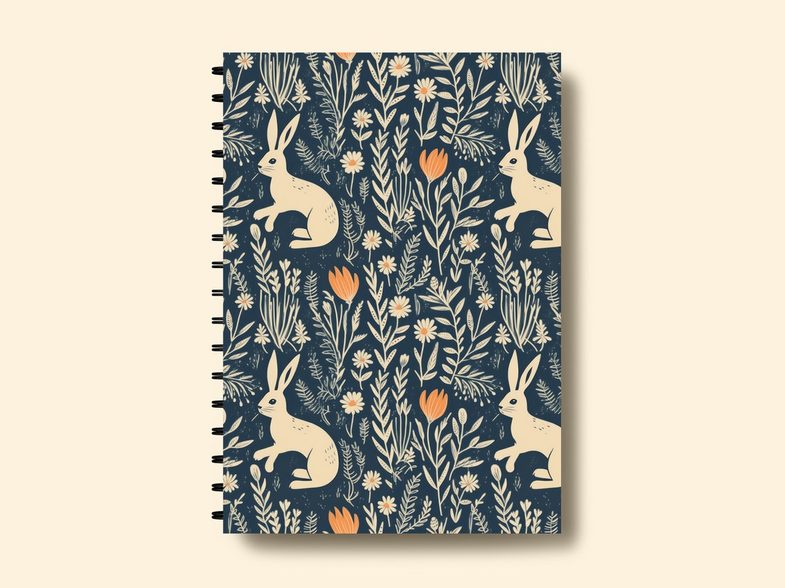 Navy Blue Rabbit Background, Repeating Rabbit Design for Fabric ...