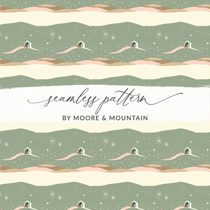 Nativity Scene Background Pattern Seamless Christian Christmas ...