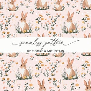 Hellrosa Osterhasen-Musterdesign Niedliches Häschen-Muster für Mädchen Ostern-Muster PNG