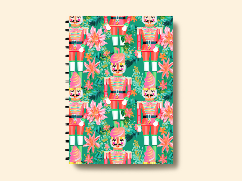 Preppy Christmas Seamless Nutcracker Pattern, Watercolor Nutcracker ...