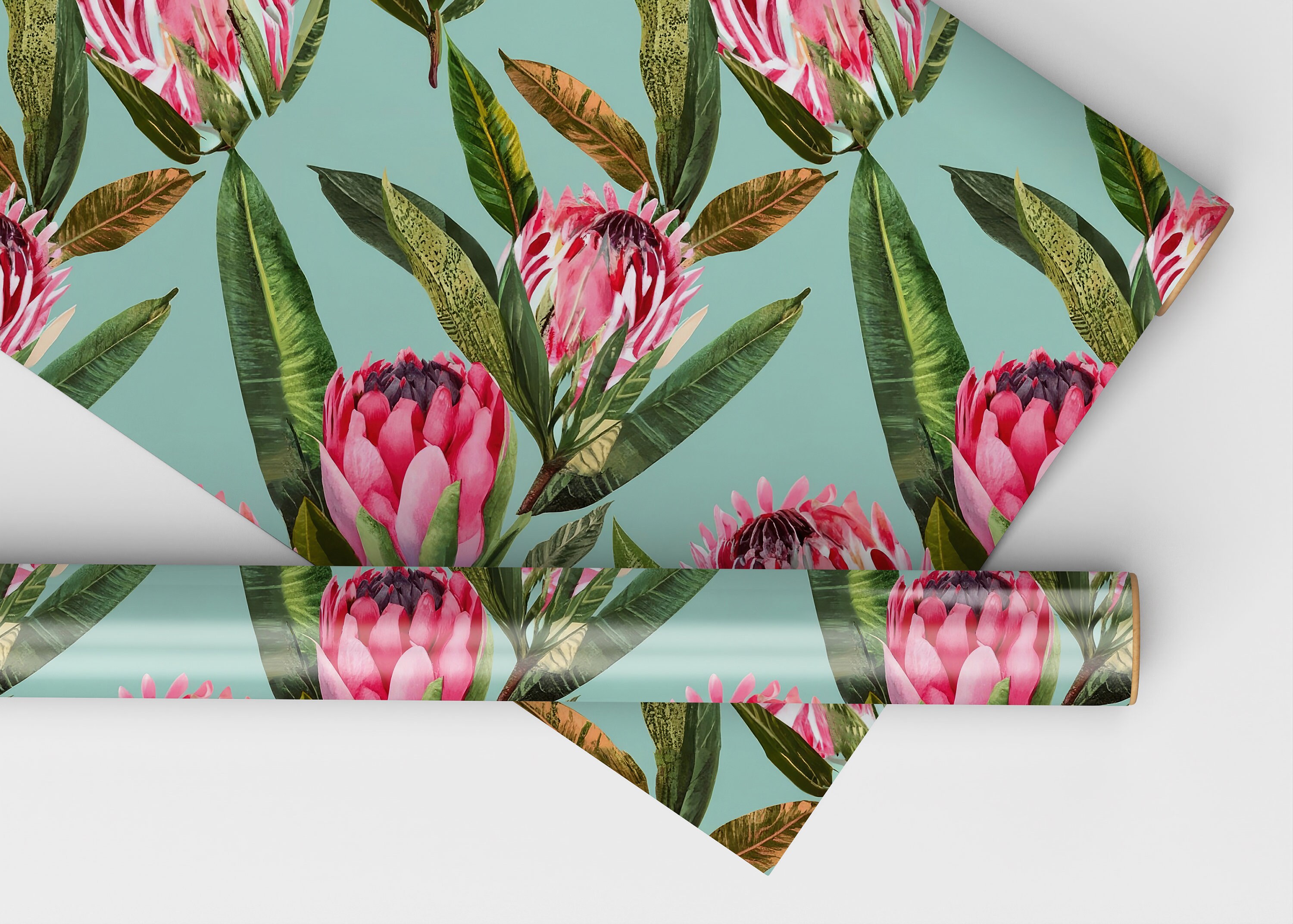 Protea Pattern Seamless Protea Background, Protea Plant Pattern, Seamless Protea ...
