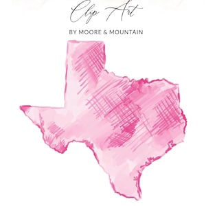 Pink Texas Watercolor Digital Download, Texas State Map Art Print, Southern Home Decor, Texas Lover Gift, Printable Wall Art File