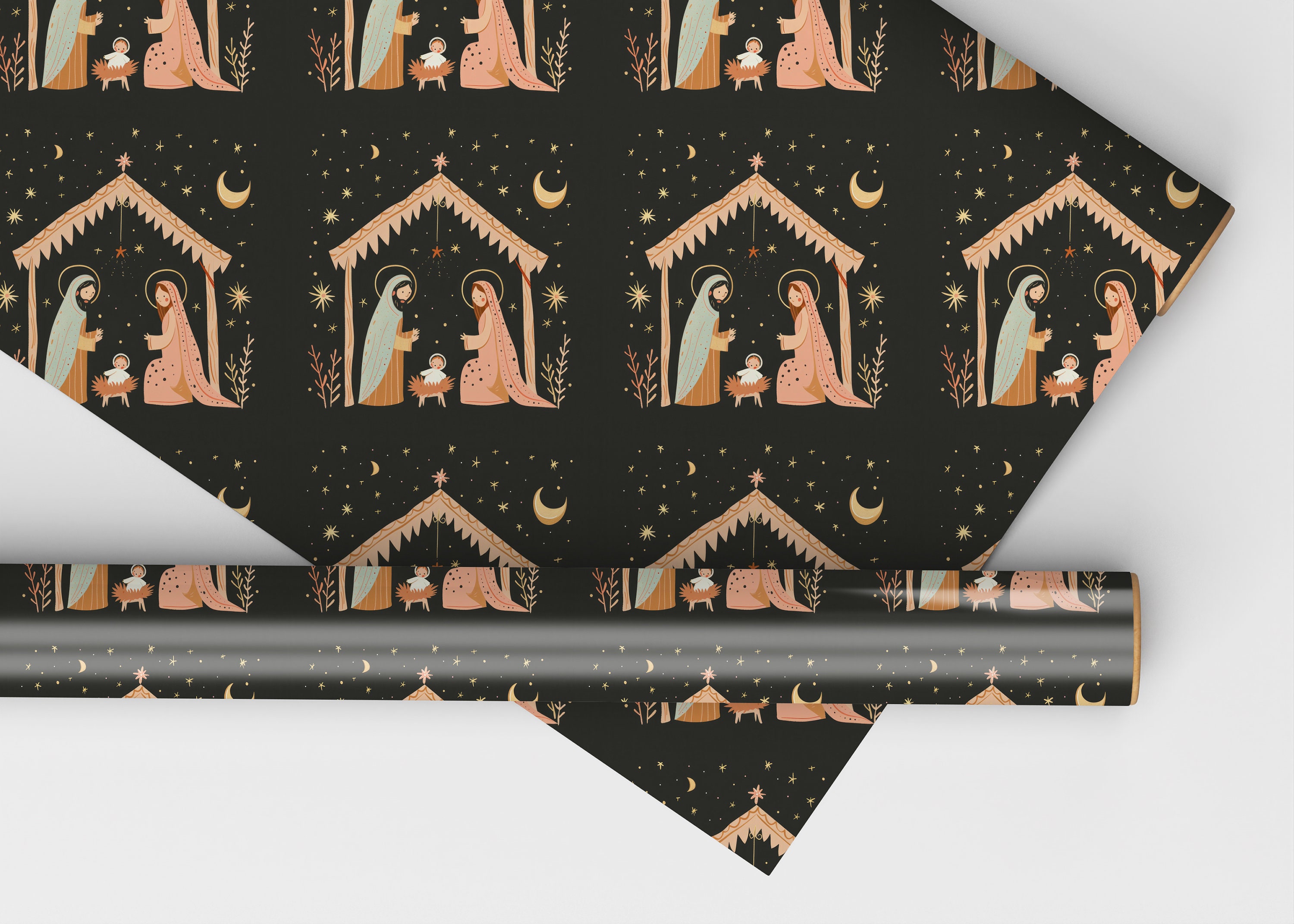 Nativity Background Pattern Nativity Scene Background PNG Seamless Nativity Background Pattern ...