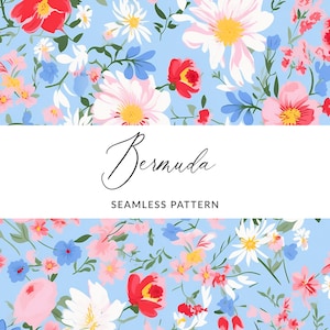 Ditsy Flowers Background, Cute Ditsy Flowers Background Pattern, Ditsy Floral Background, SEAMLESS Pattern, INSTANT DOWNLOAD