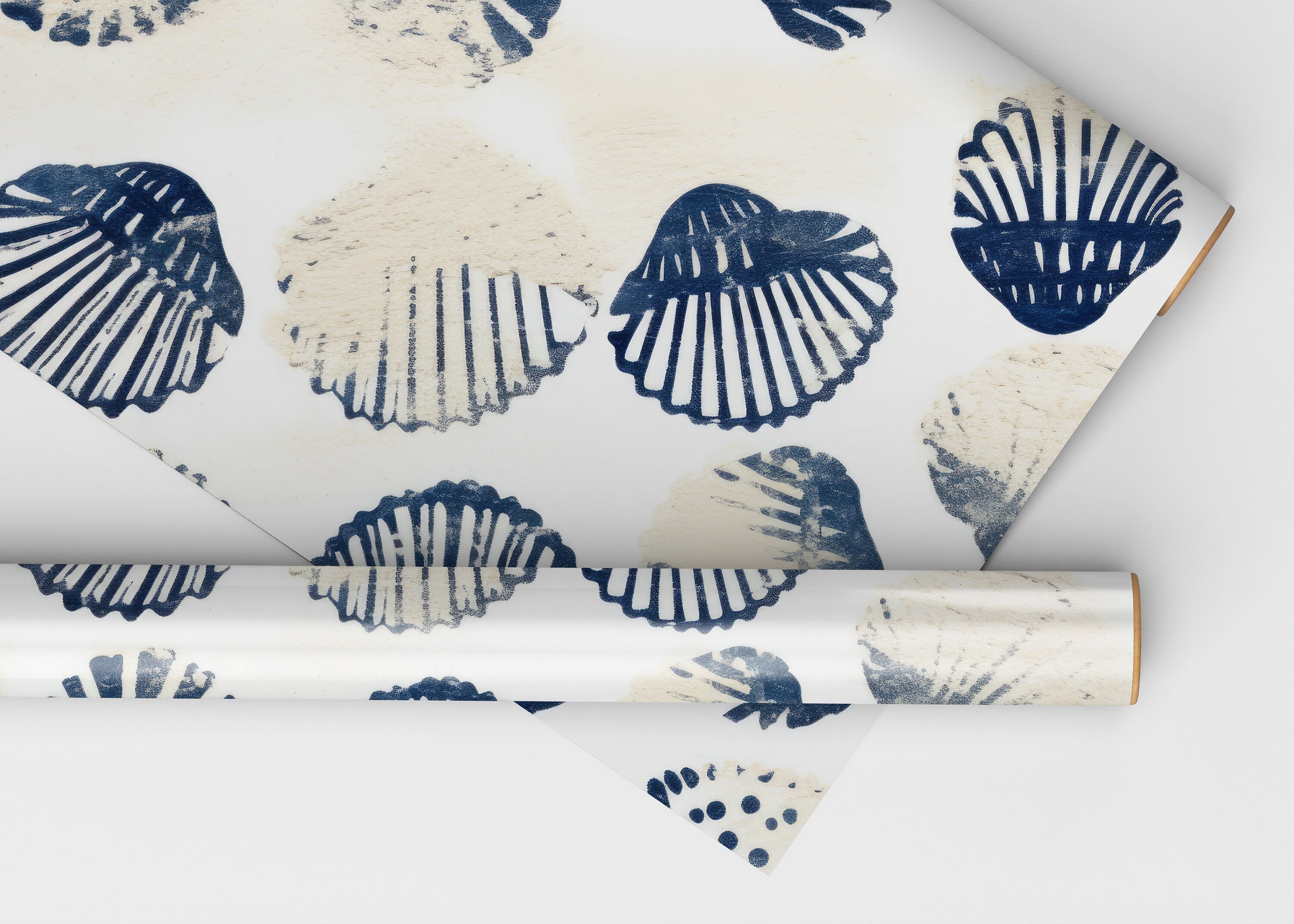 Shell Repeting Pattern Blue Seashell Background, Seamless Clamshell Background, Blue Seamless ...