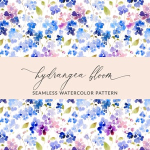 Hydrangea Background Wallpaper Pattern, Seamless Hydrangea Background Pattern, Hydrangea Pattern, PNG Image, INSTANT DOWNLOAD
