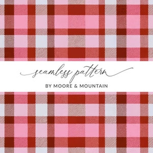 Love Seamless Background Valentines Day Plaid Seamless Background, Red and Pink Plaid Seamless, Pink Gingham Seamless Pattern Background