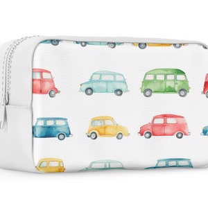 Colorful Cars Repeating Background Pattern for Textile Design Boys Cars Pattern, Watercolor Cars Background, Vintage Car Pattern Handpainted image 5