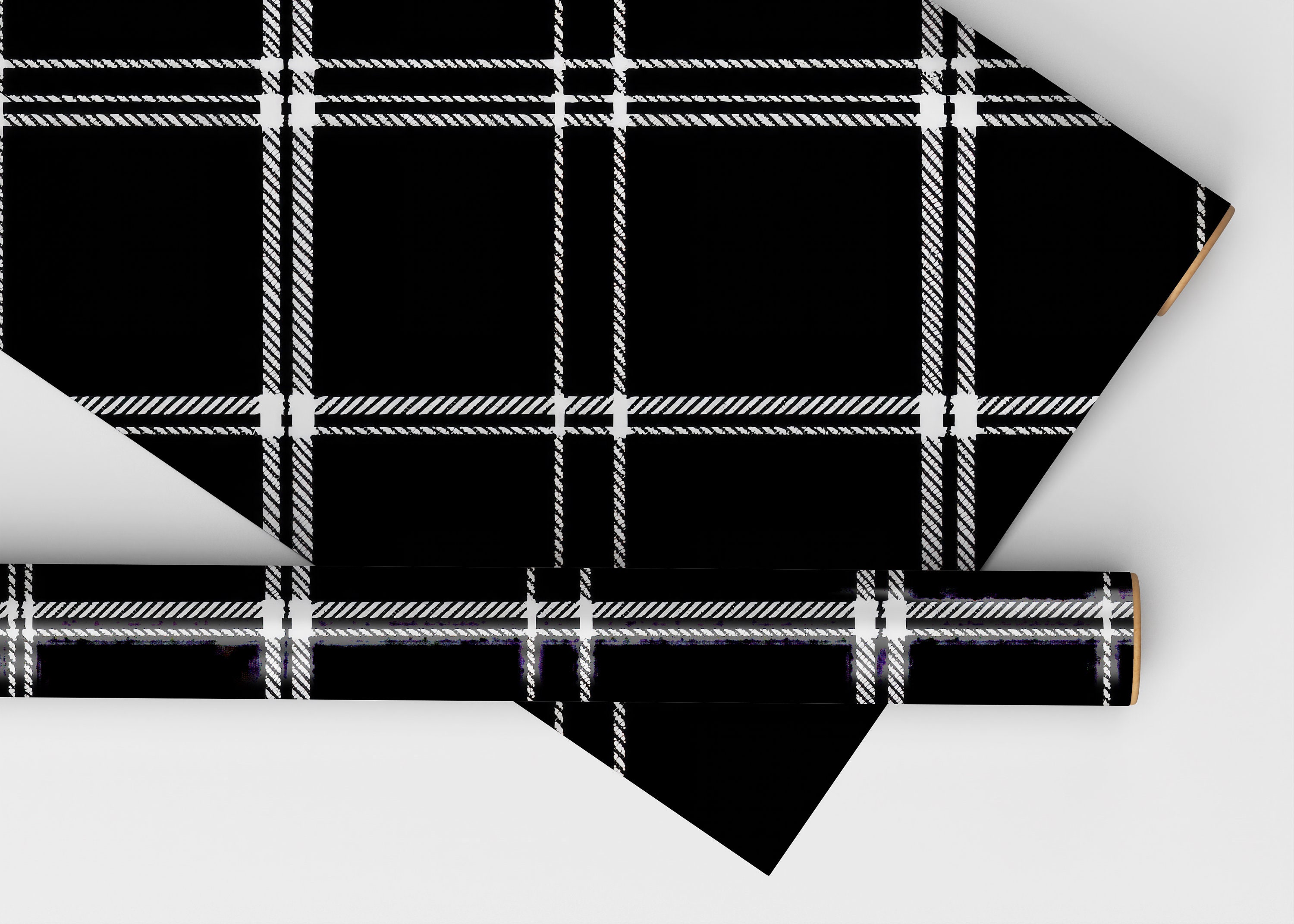 Black and White Plaid Seamless Pattern Black and White Tartan Seamess ...