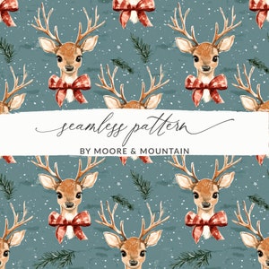 Patrón sin costuras de reno navideño Patrón de fondo de reno navideño PNG Patrón de reno sin costuras Archivo repetido