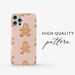 Seamless Gingerbread Man Pattern Pink Christmas Gingerbread Man ...