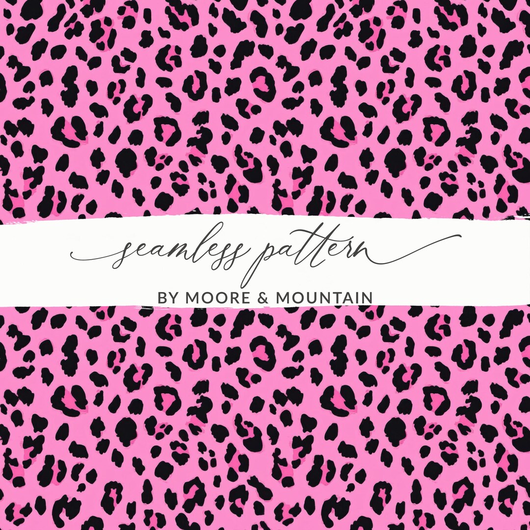Hot Pink Leopard Print Digital Paper, Seamless Pattern, Animal Print ...
