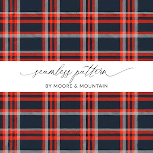 Seamless Buffalo Check Pattern, Seamless Checker Pattern, Seamless Red Plaid Pattern, Masculine Gingham Plaid Seamless Pattern, Winter Plaid