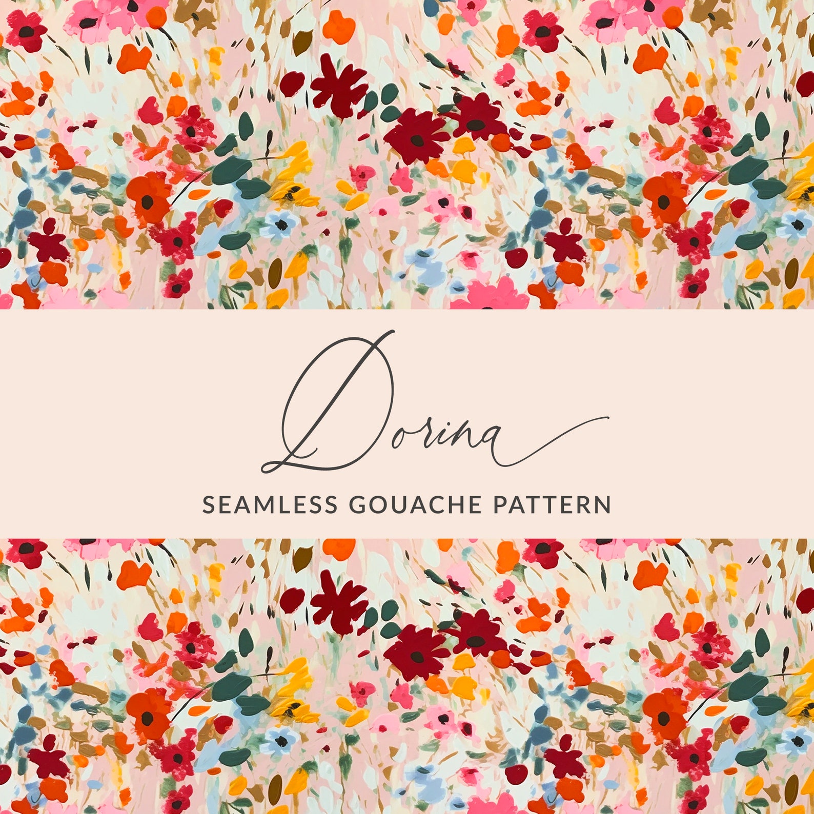 Gouache Pattern Gouache Background, Painted Background Pattern, SEAMLESS Gouache ...