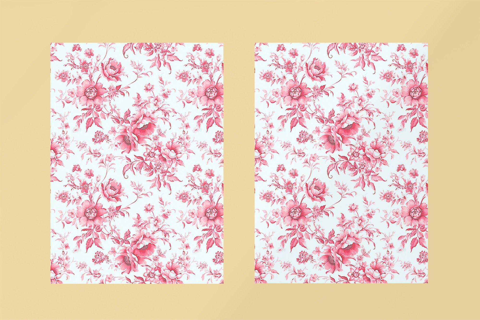 Watercolor Chinoiserie Pattern Red Chinoiserie Floral Pattern Red ...