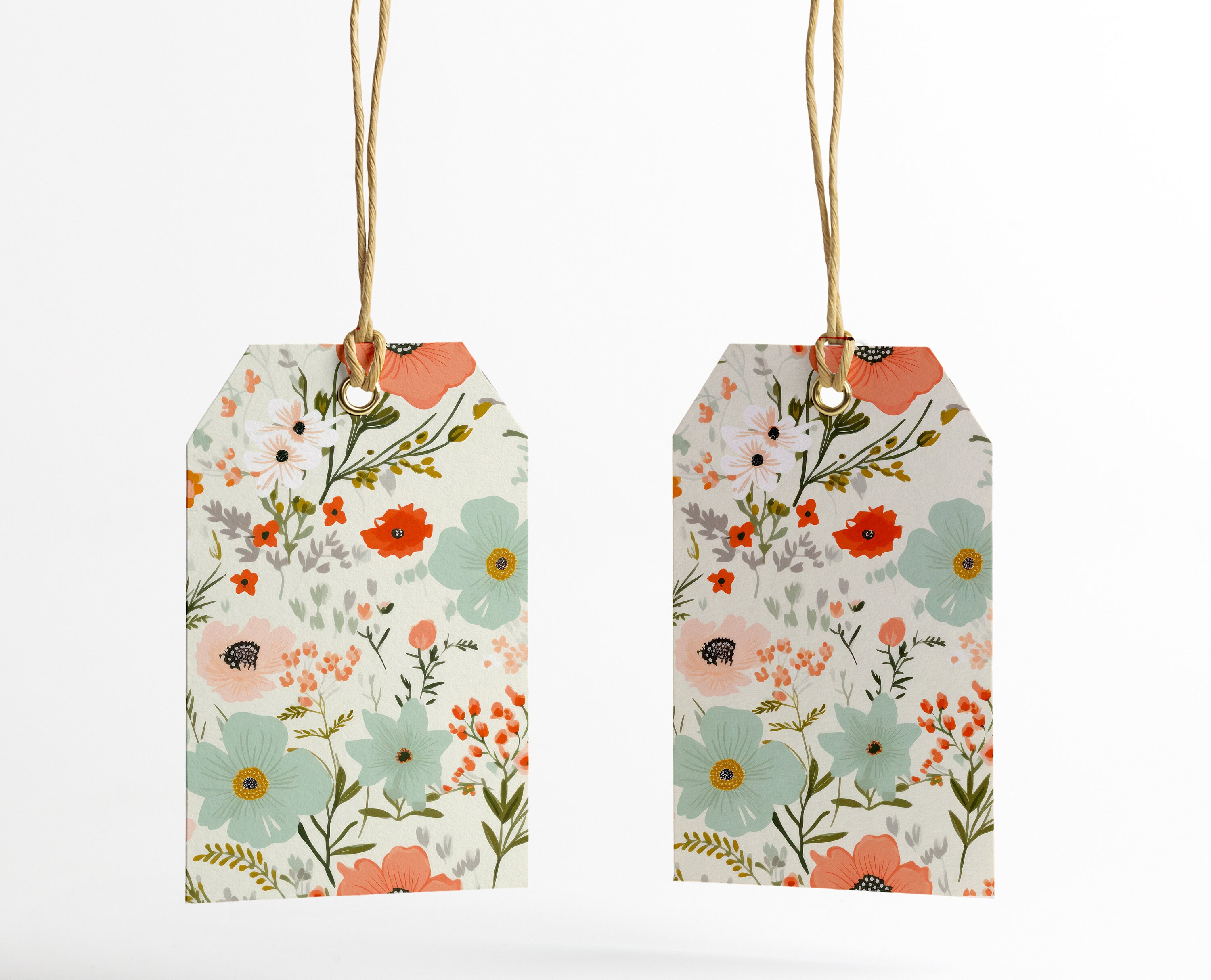 Muted Colors Seamless Pattern, Boho Colors Floral Background, Digital ...