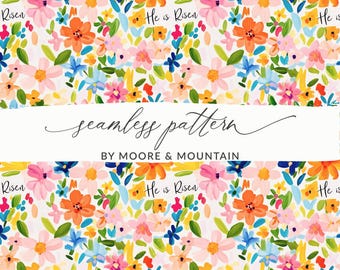 He is Risen Easter Background Pattern, Religious Easer Pattern, Seamless Cross Background, Easter Cross Background Christian Easter