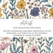 Sketched Wildflower Pattern, Seamless Flower Line Art Pattern ...