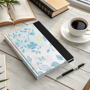 Floral notebook, Decorative journal, Vintage diary, Writing book, Planner, Floral sketchbook, Daily organizer, Art journal