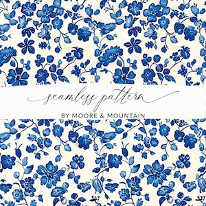 Vintage petits motifs floraux bleus, chinoiseries fond floral bleu, fichier transparent fleurs et vignes délicates, fleurs transparentes peintes en bleu